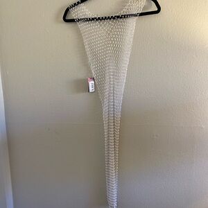 White Fishnet Cover-Up Dress